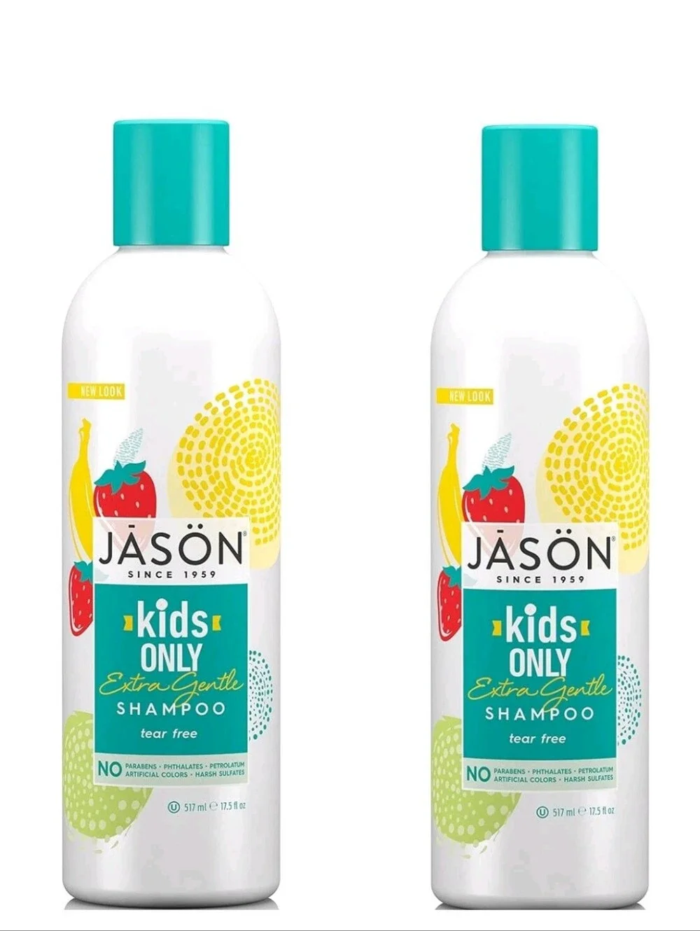 2x JASON Kids Only Extra Gentle Shampoo Tear Free, 17.5 oz